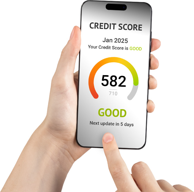 your credit score graphic